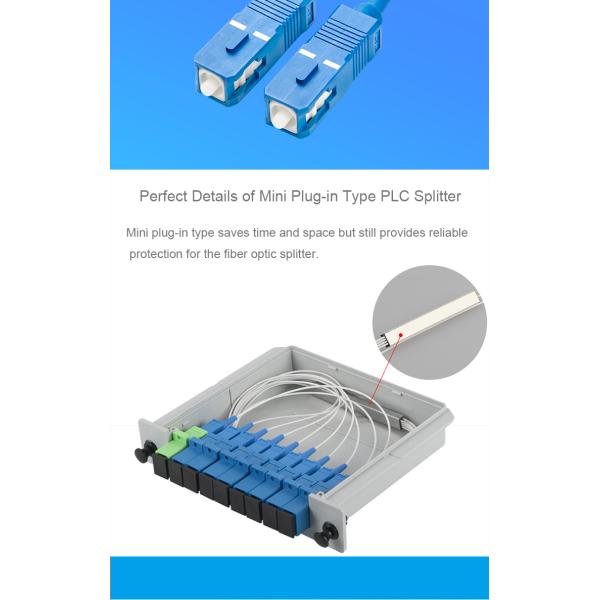 SC UPC Customized 1xN 2xN Fiber Optic Accessories 1 * 16 PLC Splitter