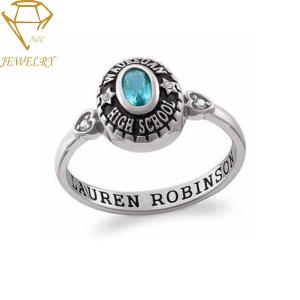 High School Embossed College Mens Class Ring