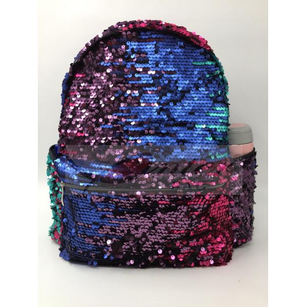 Women Polyester Laptop Bag Dazzling Sequin Backpack With Sequin Material