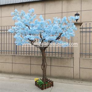 Safe Jacaranda Wood Purple Artificial Flower Tree Fire Retardant