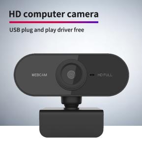 China Plastic USB Computer Camera , Black Full HD 1080P USB Webcam wholesale