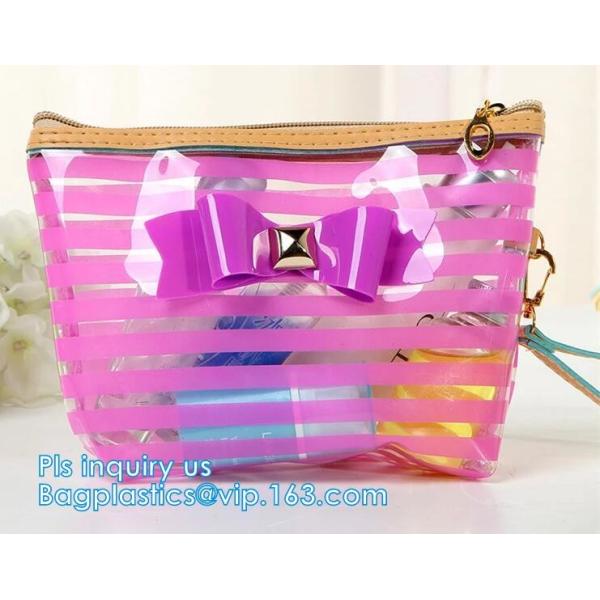 Holographic Vinyl Film Hologram Bag With Slider Zip, Pvc Holographic Cosmetics Bag, Plastic Zipper Bag/eva zipper bag wi