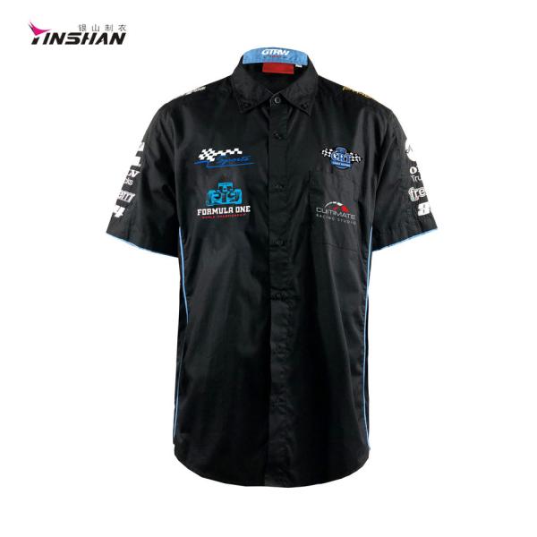 Summer Casual Wear Custom Sublimated Short Sleeve Men's Shirt for Motorcycle Auto Racing