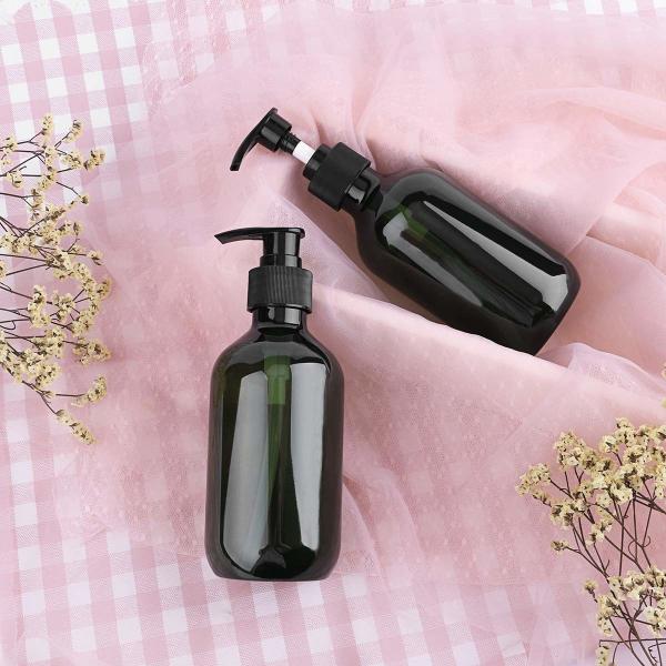 500ml Plastic Lotion Bottle Amber Plastic Shampoo Bottles With Pump
