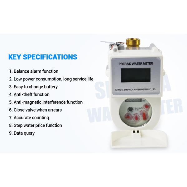 Kaifeng Shengda un Line Digital Domestic 3/4 Inch Water Flow Meter Swipe with Card