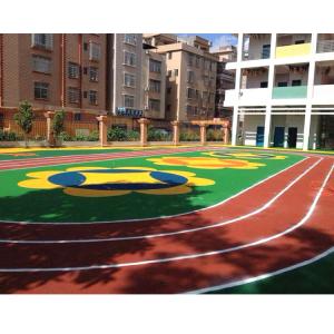 Spike Resistant Playground Floor Material For Children / Rubber RunningTrack