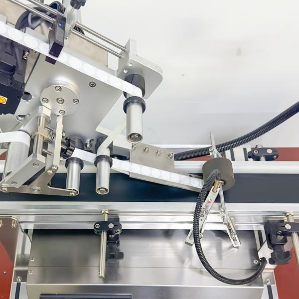 YM410 2024 Automatic Manufacturing Packaging Machine for Flat Top Side Sticker Labeling