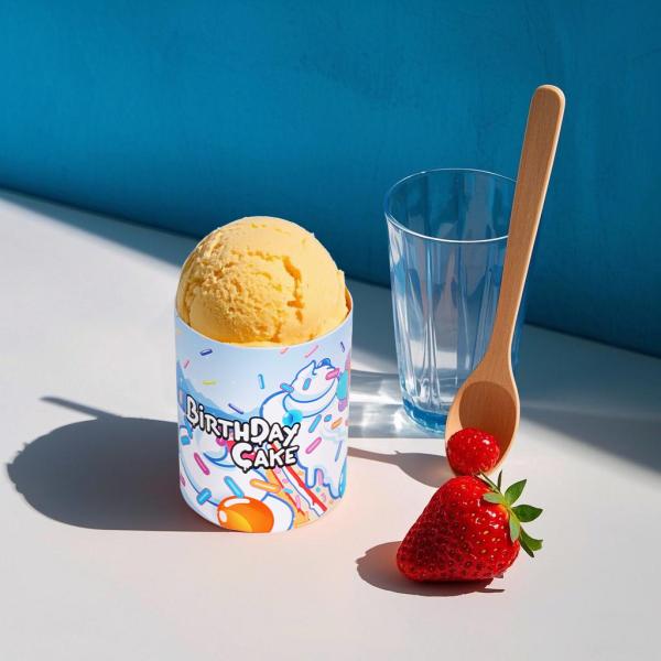 Ice Cream Paper Squeeze Tube Ice Cream Packaging Food Paper Tube With Tin Lid Ice Cream Paper Tube