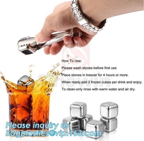 Quality Customized stainless steel whiskey ice cube stone, Mini Stainless Steel Ice Cube Whisky Stone wholesale, bagease, pac for sale