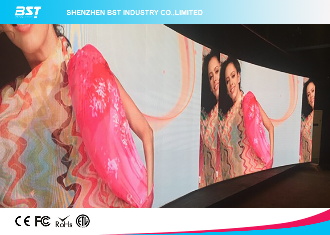 P5mm Indoor Curved LED Display screen, SMD2121 full color led screen for TV station
