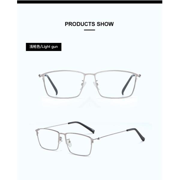 Light Gun Color Mens Metal Frame Reading Glasses Readers 140MM