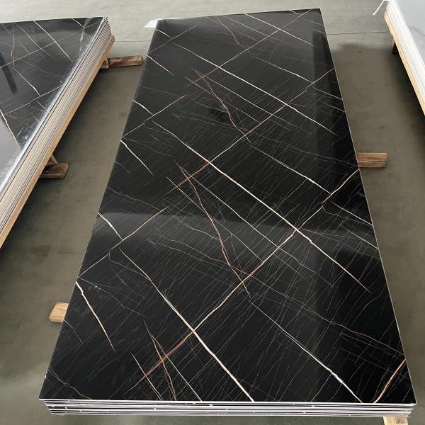 Modern Design Style High Glossy UV Coating PVC Marble Sheet Waterproof and Waterproof