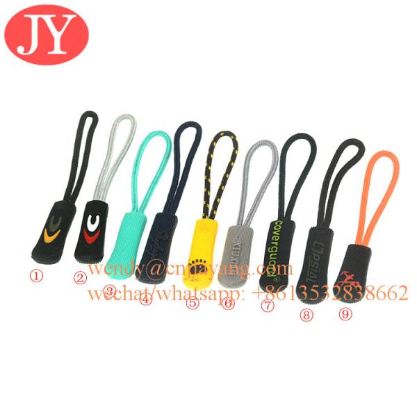 Jiayang Durable nylon cord Zipper Pull Zipper Tags Cord Pulls Zipper