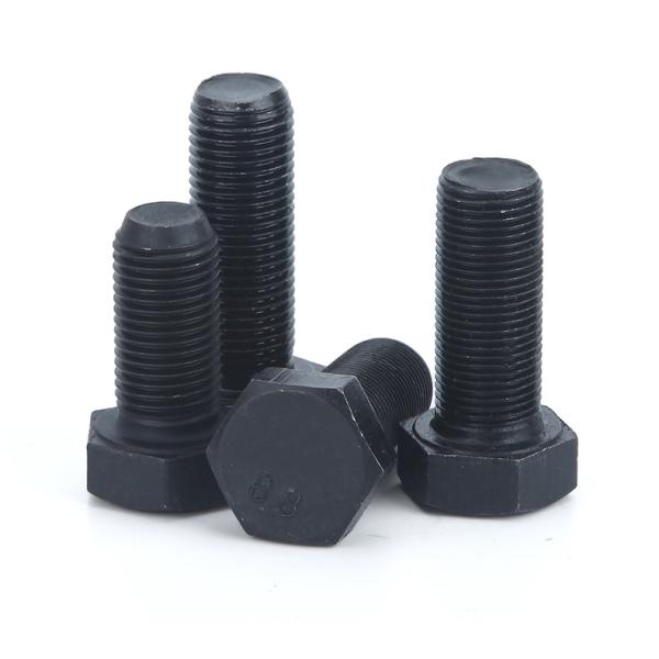 Black Zinc Plated Class 8.8 Steel Hex Head Screws Grade 8.8 Steel Hex Bolts