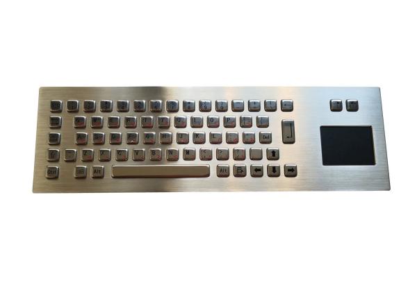 Quality 67 Keys Arabic All Metal Keyboard, Raised Buttons Keyboard With Built In Trackball for sale