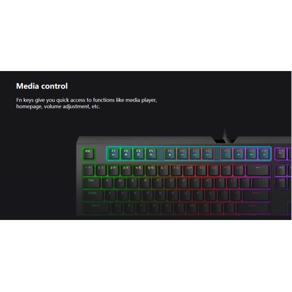 Metal Cover RGB Gaming Keyboard USB Interface Type 450.9 x 161.2 x 36.5 mm