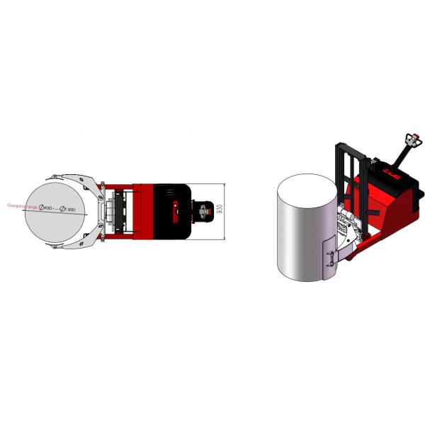 New 500-1500 kg load capacity electric pallet lift stacker electric stacker with paper roll clamp