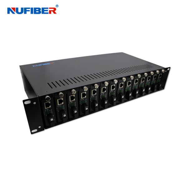 Quality NF-R1400D-2U 2U High Fiber Media Converter Rack Mount Chassis with 14 Slots and Dual Power Supply for Stable Performance for sale