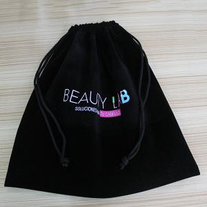 China Promotional New Design large Packaging Drawstring Velvet Shoe Bag wholesale