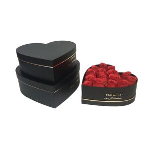 China Heart Shape Cardboard Rose Boxes With Embossing / Glossy Lamination Finishing wholesale