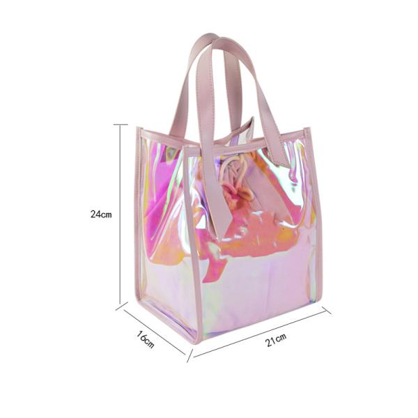 Middle Size Plastic Toiletry Clear Cosmetic Bags Snap Button