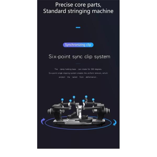 SIBOASI Portable Electric Tennis Racket Stringing Machine Black Color