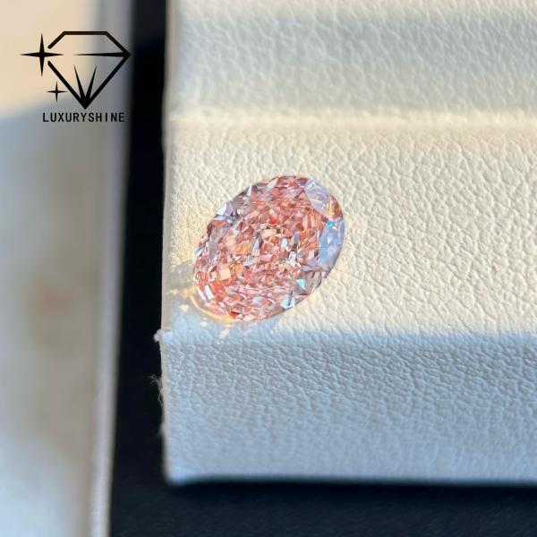 LuxuryShine 1-10CT Fancy pink Oval Lab Grown Diamond VVS-VS Loose Diamonds Customized jewelry with IGI Certificate