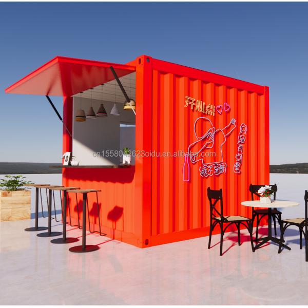 Supermarket Made of Galvanized Steel Square Tubes Main Structure for 20ft or 40ft Mobile Prefabricated Foldable House