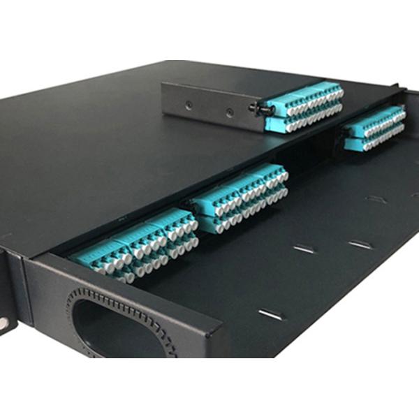 MTP / MPO Fiber Optic Patch Panel High Density 1U 19 Inch 96 Cores