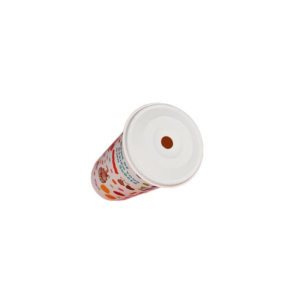 Disposable takeaway hot drinks coffee eco-friendly custom printing logo double-layer paper cup with lid
