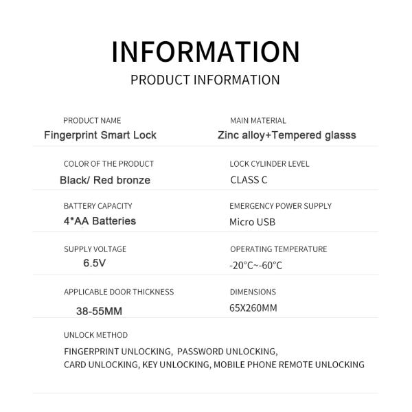 Smart Life Tuya Wifi Lock WiFi TTlock BLE Unlock Steel Door with Password Fingerprint