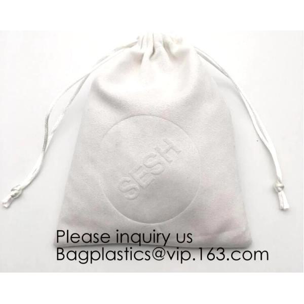 Velvet Cloth Drawstring Pouches Handy Gifts Jewelry Bags,Cream Drawstrings Velvet Bags for Jewelry, Gift, Wedding Favors