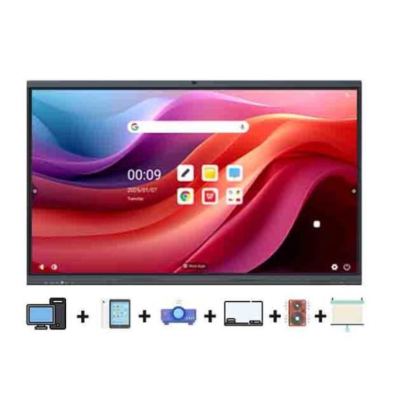 Anti Glare Interactive Intelligent Panel Office 4K 86 Inch Interactive Flat Panel