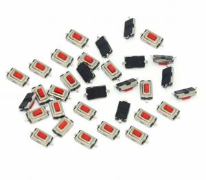 China Mechanical Contact Micro Tactile Switch SMD 3*6*2.5H 1 Pole 1 Throw Red Color wholesale