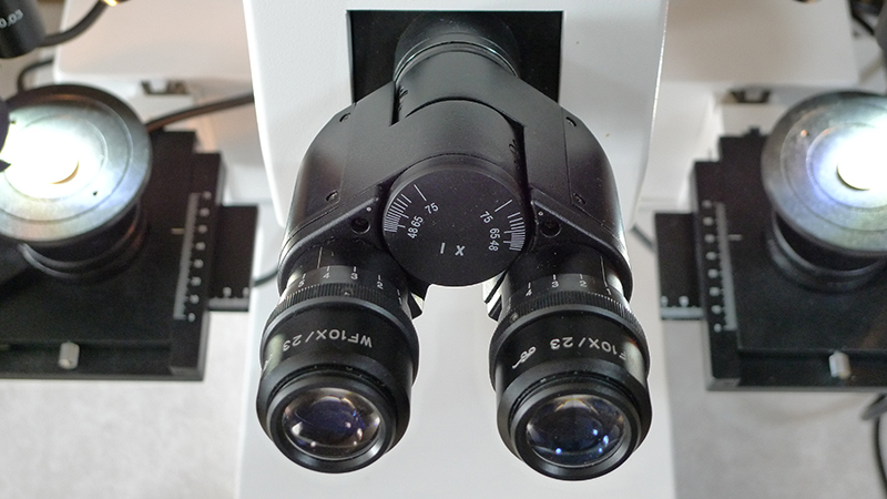 Motorized Digital Forensic Comparison Microscope with High Resolution CCD Camera and LED Illumination for Laboratory Research