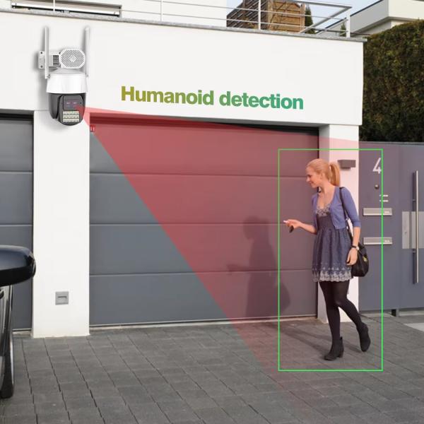 Smart 4G 4MP Ptz Network Camera Dual Lens Night Vision Auto Tracking Security Camera Outdoor Waterproof Camera