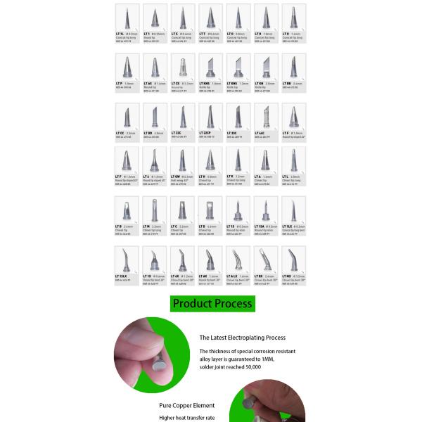 LT Soldering Iron Tips For Weller Soldering Station Green SGS