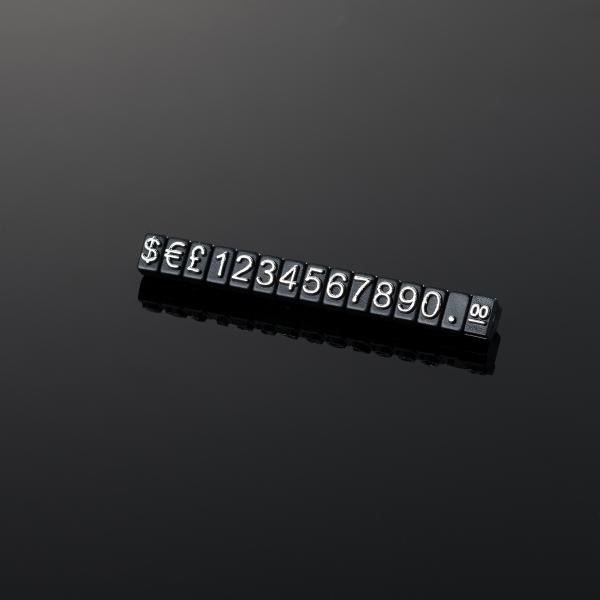 Small Jewellery Plastic Cube Tags Display Stand With Strings 3mm Labels