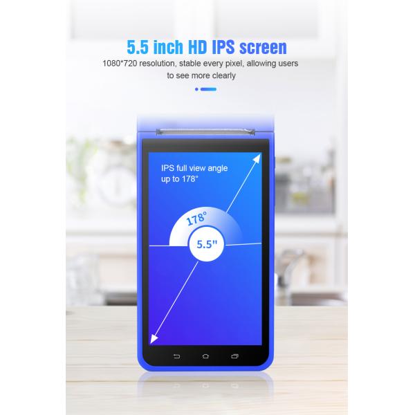 Factory High Speed Handheld Android 11 Touch Screen Pos Terminals with 58mm Thermal Printer 4G