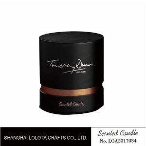 Luxury Black Aromatherapy Scented Candles Hand Poured Decoration With Gift Box