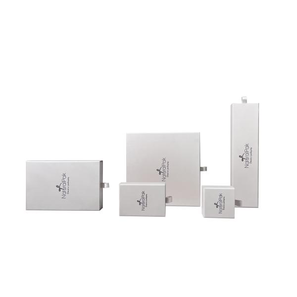 Quality Seashell Luxury Jewelry Packaging Boxes Slide Open Drawer Paper Box With Ribbon Pull for sale