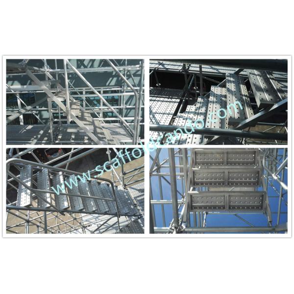 Galvanized 850*2370mm, 550*2691mm Q235 scaffolding stair case for Ringlock scaffolding system 8 steps 9 steps ladder