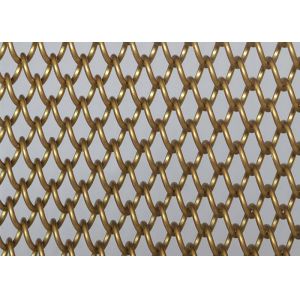 China 20m Gold Aluminum Metal Mesh Curtain SGS on sale