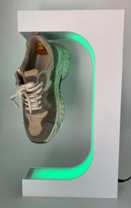 China 360 rotating led light change magnetic levitation sneaker shoes display racks wholesale