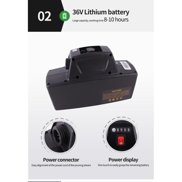 Swansoft 30mm Tijeras de podar 36V tijeras de podar de batería de litio tijeras de podar de poste telescópico