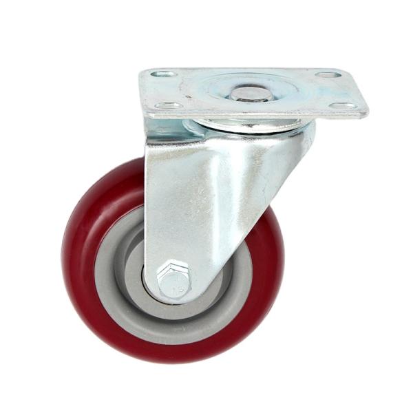 6 Inch Heavy Duty Swivel Industrial Caster Wheels Plate Silent Pu