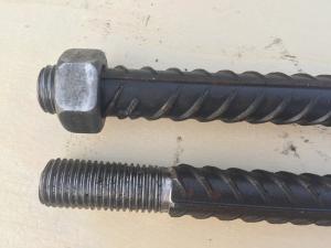 50mm Construction Formwork Accessories Threaded Deformed Bar Thread One End