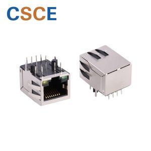 China 100Base-T RJ45 With Transformer , RJ45 Magnetic Jack Contact Resistance &lt;30mΩ wholesale