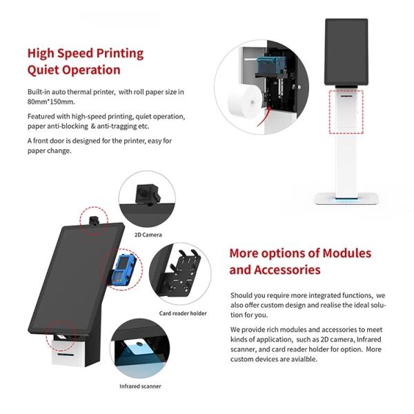 27" 1920x1080 300cd/m2 Interactive Touch Screen Kiosk RK3288