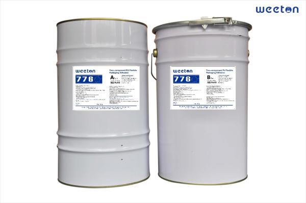 Quality 776A 776B Solvent-Based Flexible Packaging Adhesive Fast Curing For PET/AL/PE, PET/VMPET/PE, PET/VMCPP, PET/PE, OPP/VMCPP for sale